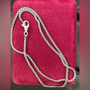 David Yurman Small Box Chain Necklace in Sterling Silver - 2.7mm - 20”